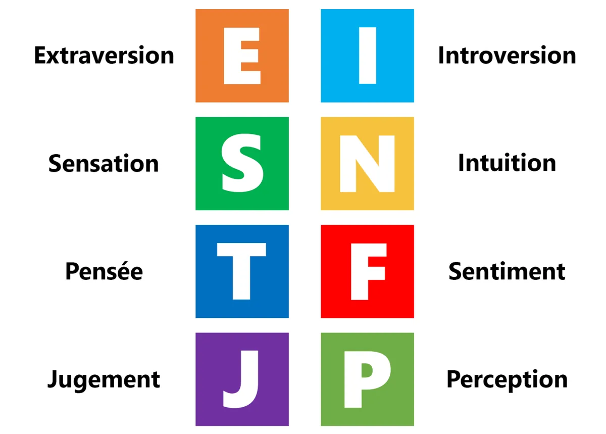 Les 4 dichotomies du MBTI